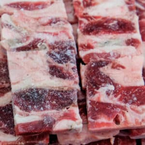 Frozen pork bones