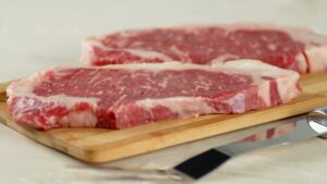 frozen Angus NY strip steak