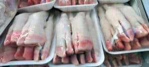 Frozen pigs feet