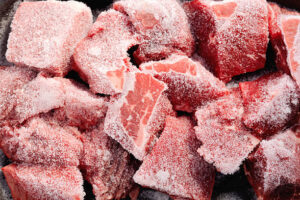 Frozen pork stew meat
