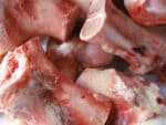 Frozen pork bones