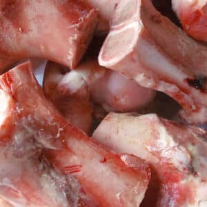 Frozen pork bones