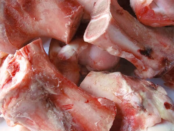 Frozen pork bones